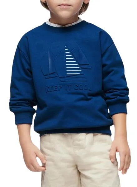 Sudadera Mayoral Embossed Azul para Niño