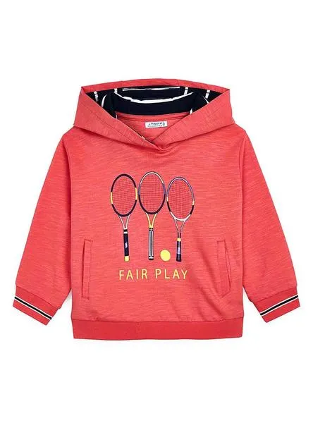 sudadera mayoral fair play coral para niño