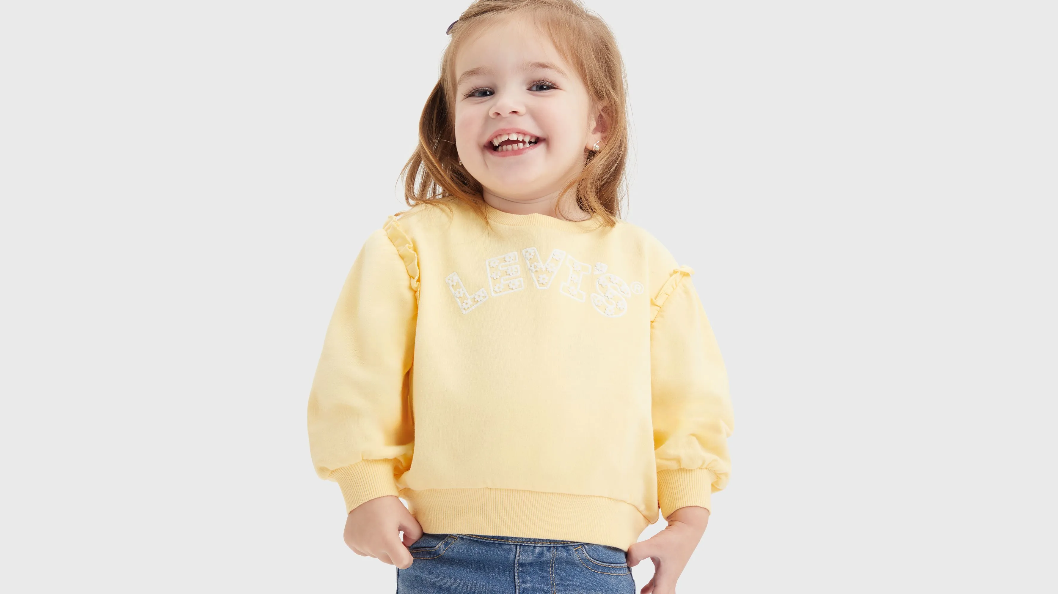 Sudadera Para Bebé Balloon Sleeve Crewneck