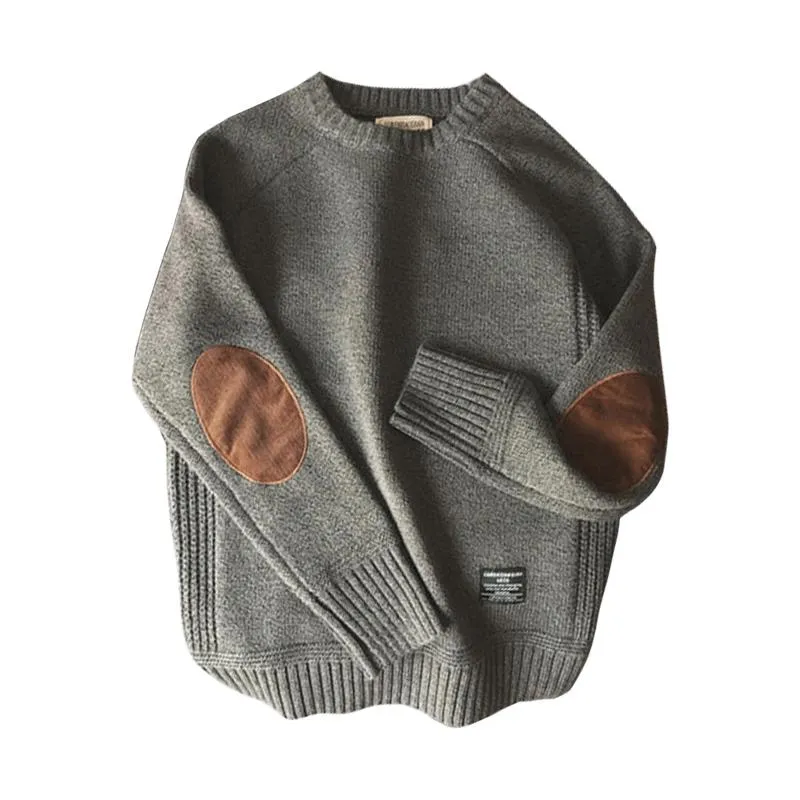 Suéteres para hombres 2021, suéter para hombres, suéter de moda de otoño, informal, suelto, grueso, cuello redondo, tejido de la