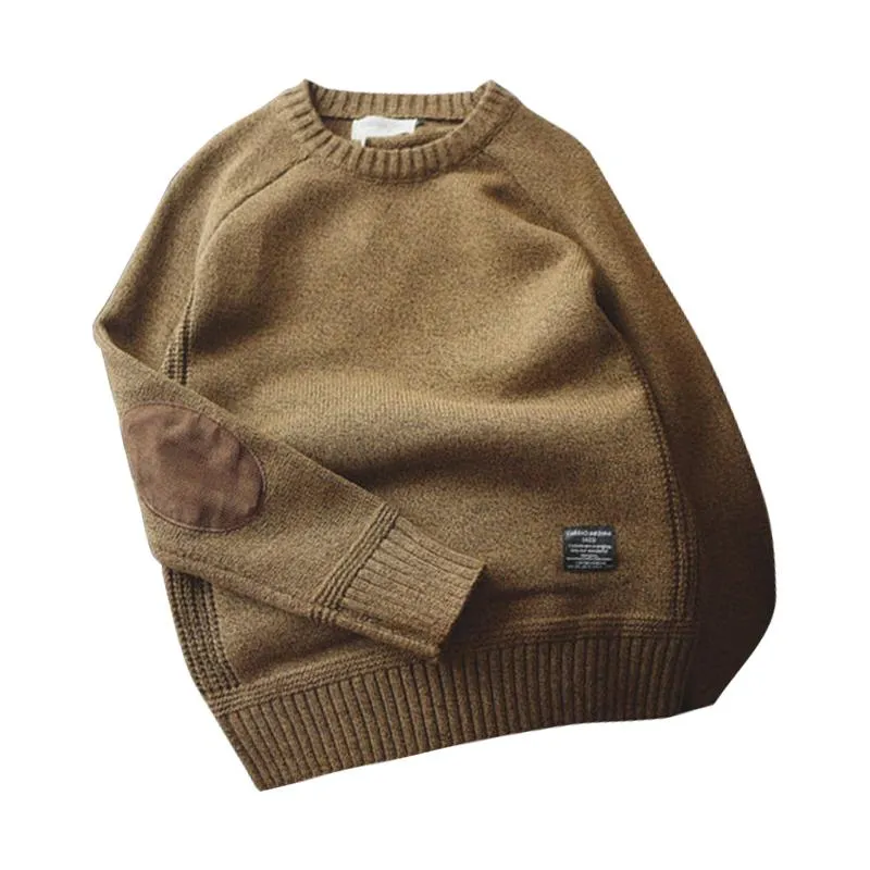 Suéteres para hombres 2021, suéter para hombres, suéter de moda de otoño, informal, suelto, grueso, cuello redondo, tejido de la
