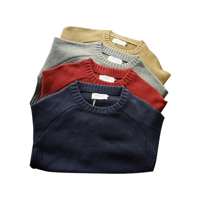 Suéteres para hombres 2021, suéter para hombres, suéter de moda de otoño, informal, suelto, grueso, cuello redondo, tejido de la