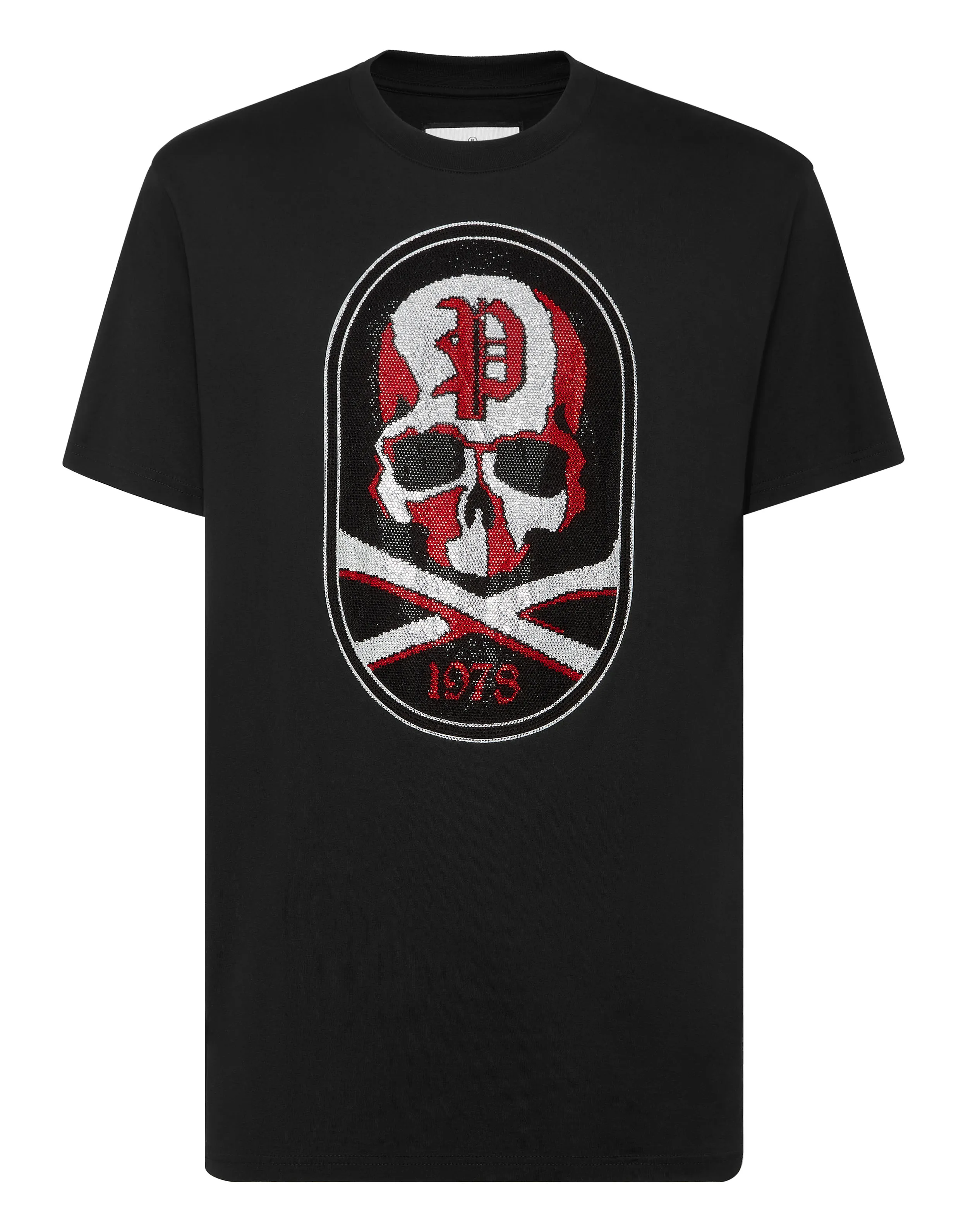 TSHIRT ROUND NECK SS WITH PATCH SKULL&BONES