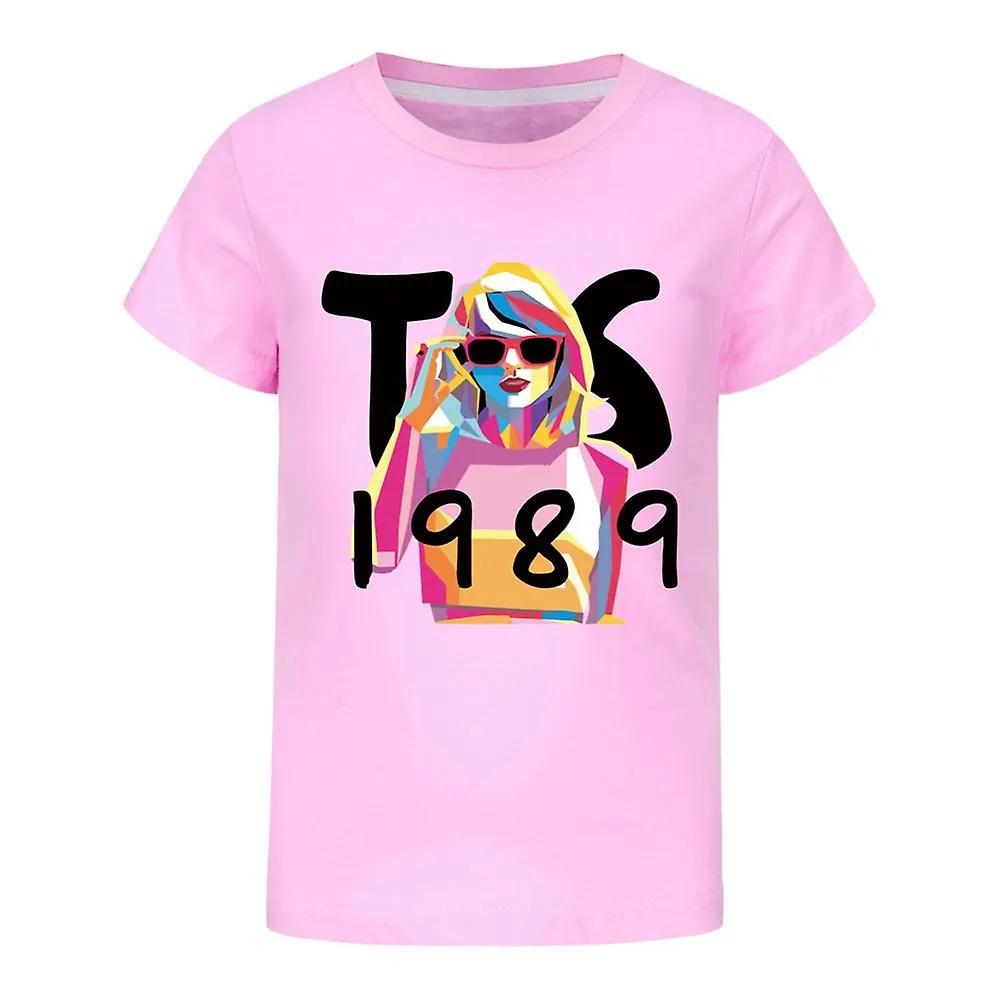 Taylor Swift 1989 Camiseta Estampada Niños Niños Niñas Manga Corta Cuello Redondo Camisetas Tops Swiftie Fans Conciertos Regalos