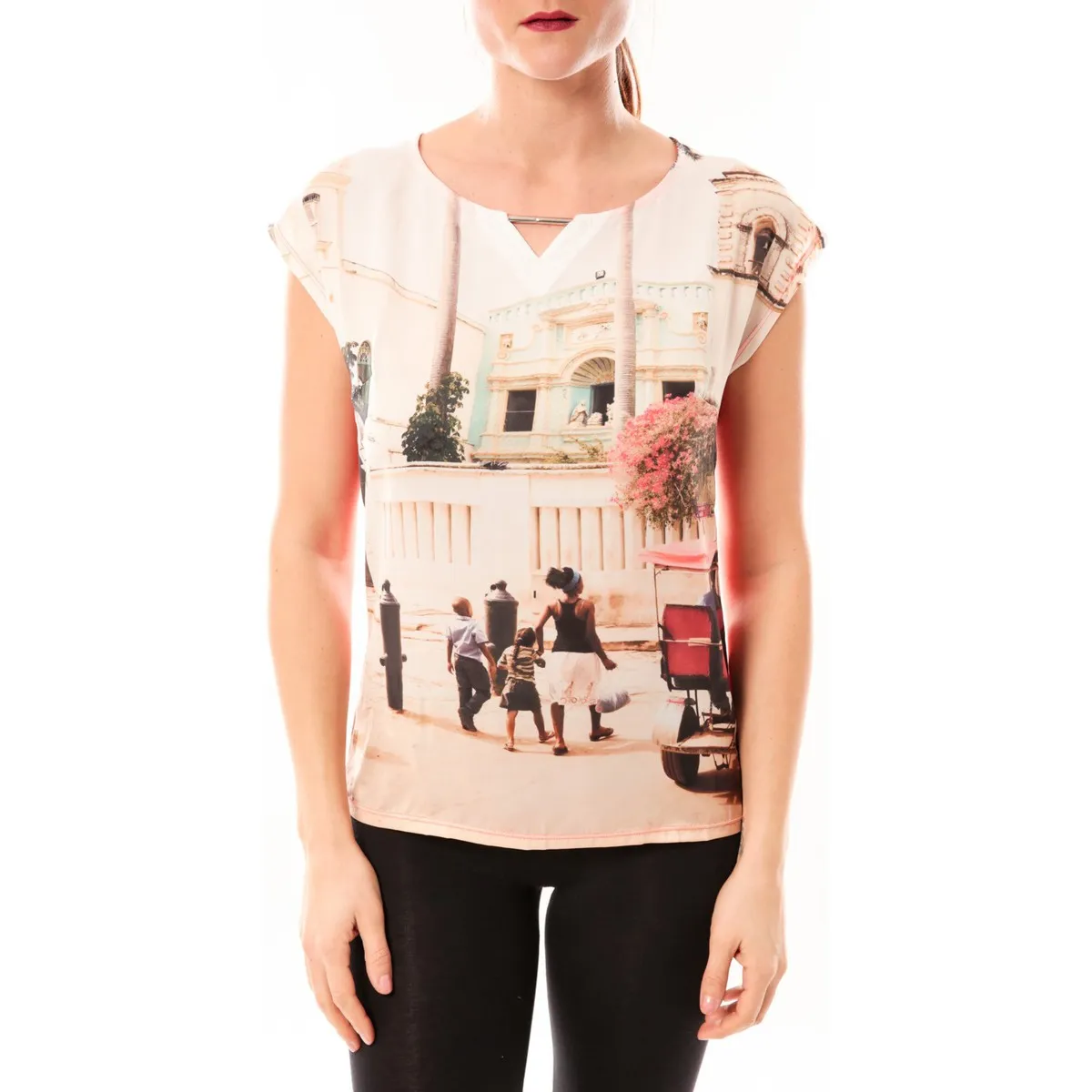 TEESHIRT TRISI E15FTSS0333 ROSE CORAIL