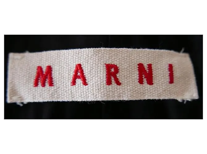 Top con volantes y paneles de Marni Negro Gris Crudo 