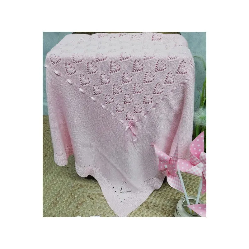 Toquilla bebé hilo Corazones