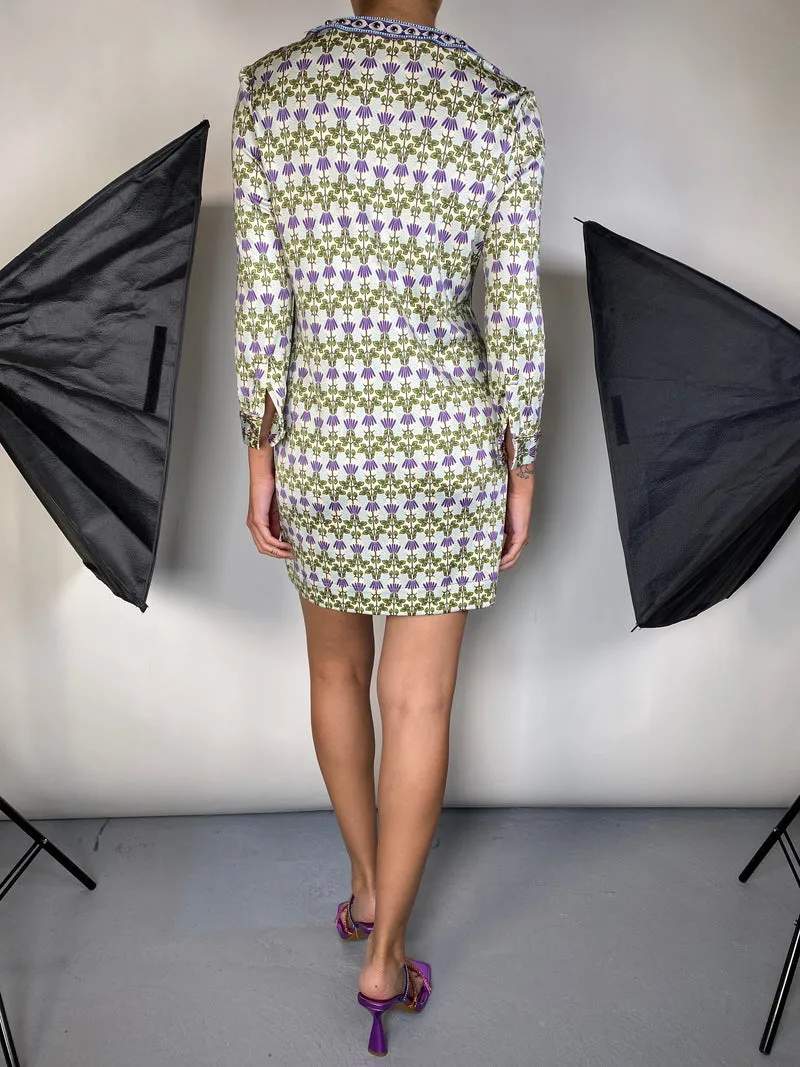 TORY BURCH Vestido Seda Multicolor con Aplicaciones