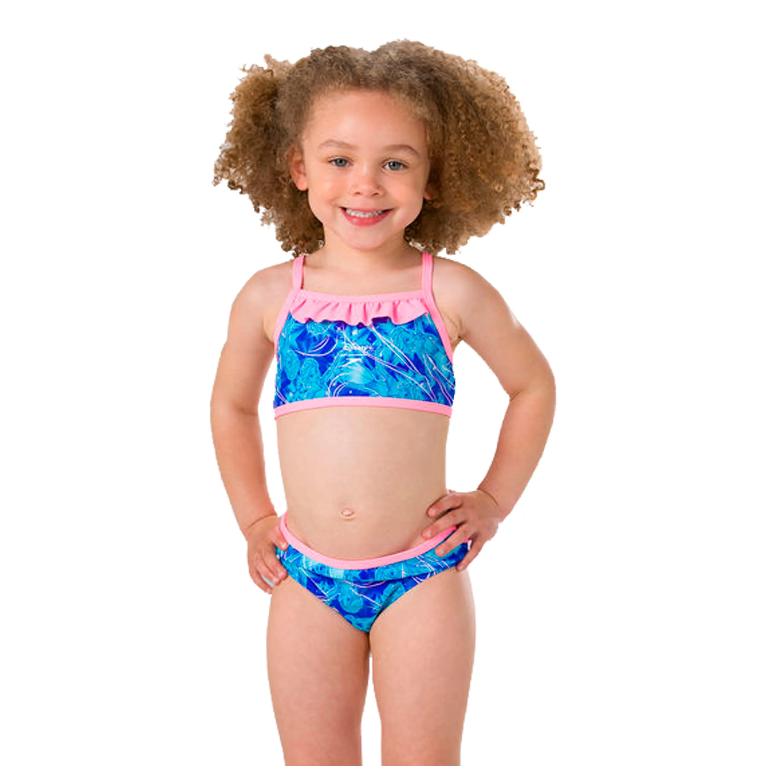 Traje de Baño Infantil Speedo Frozen Disney Allover 2Pce Azul 