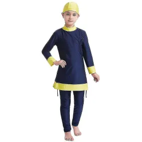 Traje de baño islámico Niños Chicas Modestas Cubierta Completa Traje de Baño Musulmán Playa Burkini