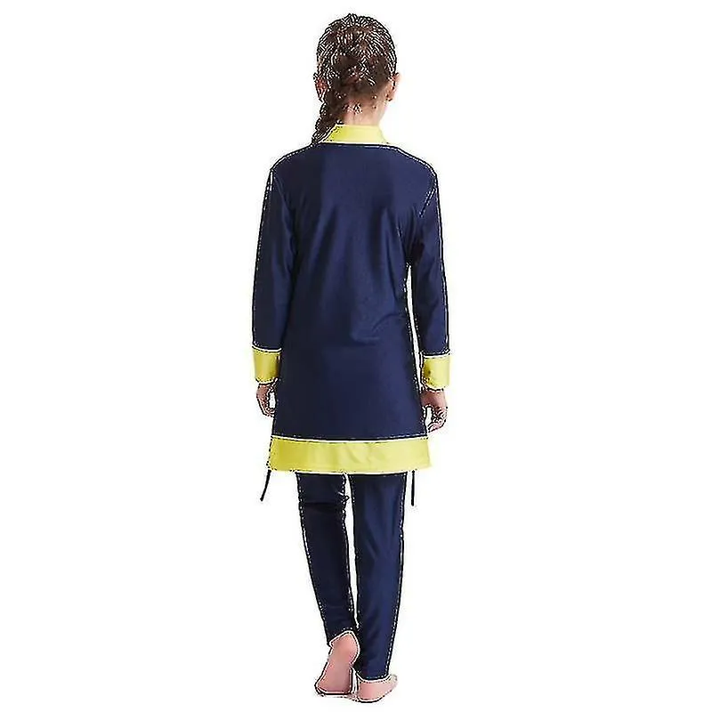 Traje de baño islámico Niños Chicas Modestas Cubierta Completa Traje de Baño Musulmán Playa Burkini
