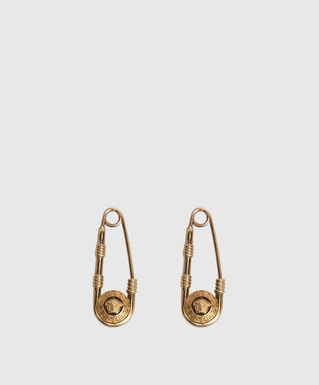 Versace Golden Safety Pin earrings