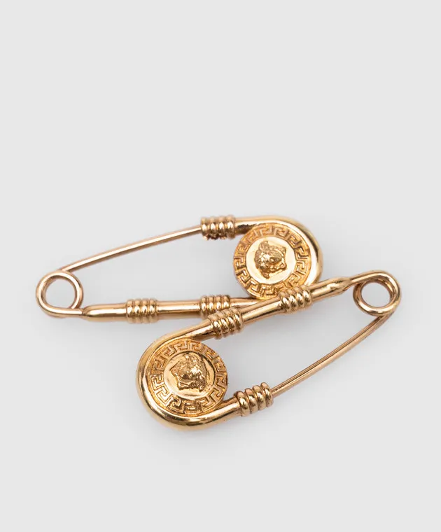 Versace Golden Safety Pin earrings