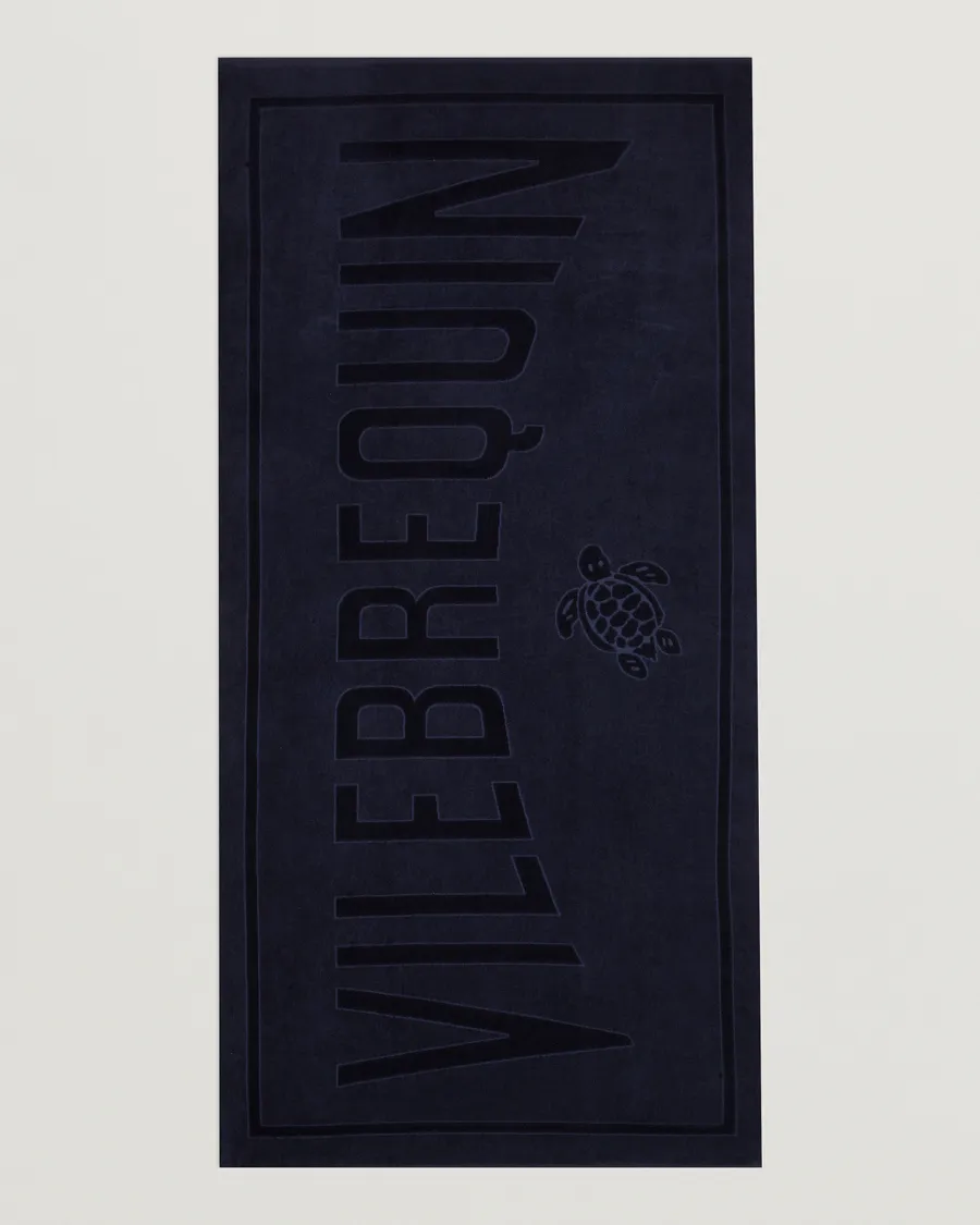 Vilebrequin Sand Organic Cotton Towel Bleu Marine