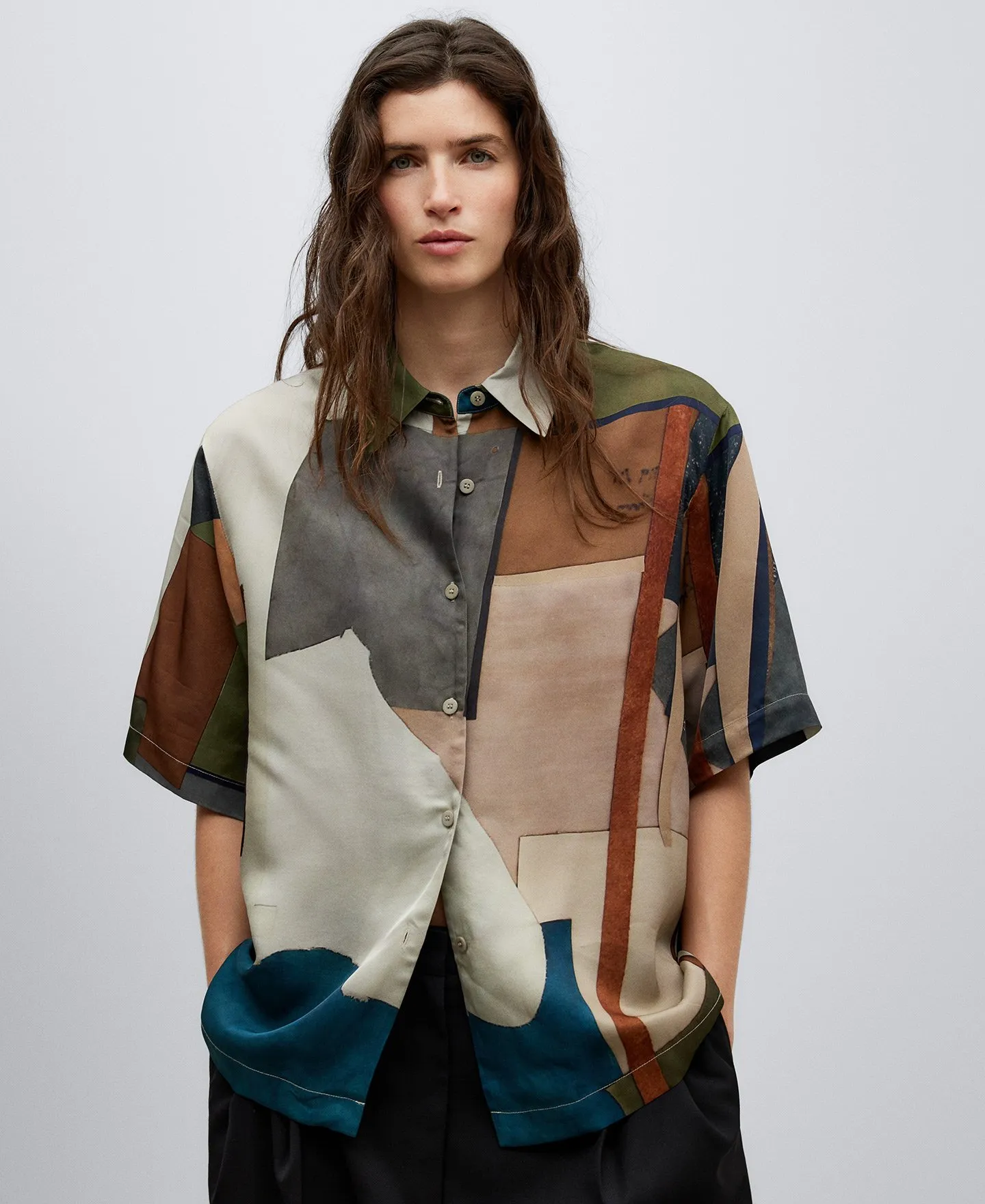 Viscose multicoloured shirt