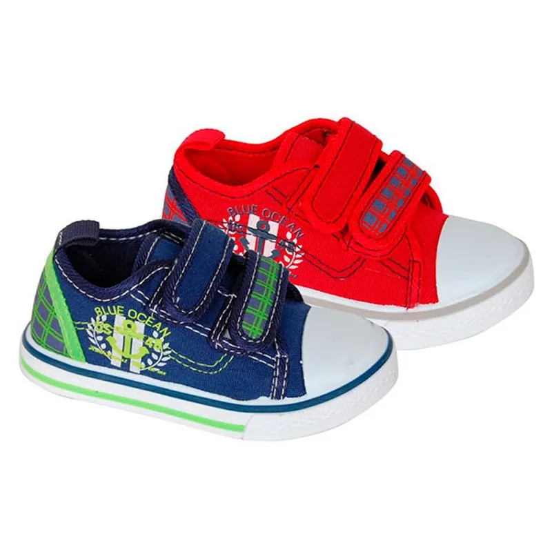 Zapatillas lona niño con proteccion puntera
