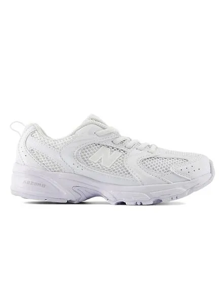 Zapatillas New Balance 530 blancas cordones elásticos para niños