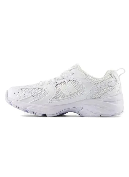 Zapatillas New Balance 530 blancas cordones elásticos para niños