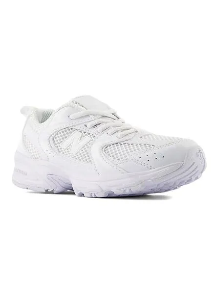 Zapatillas New Balance 530 blancas cordones elásticos para niños