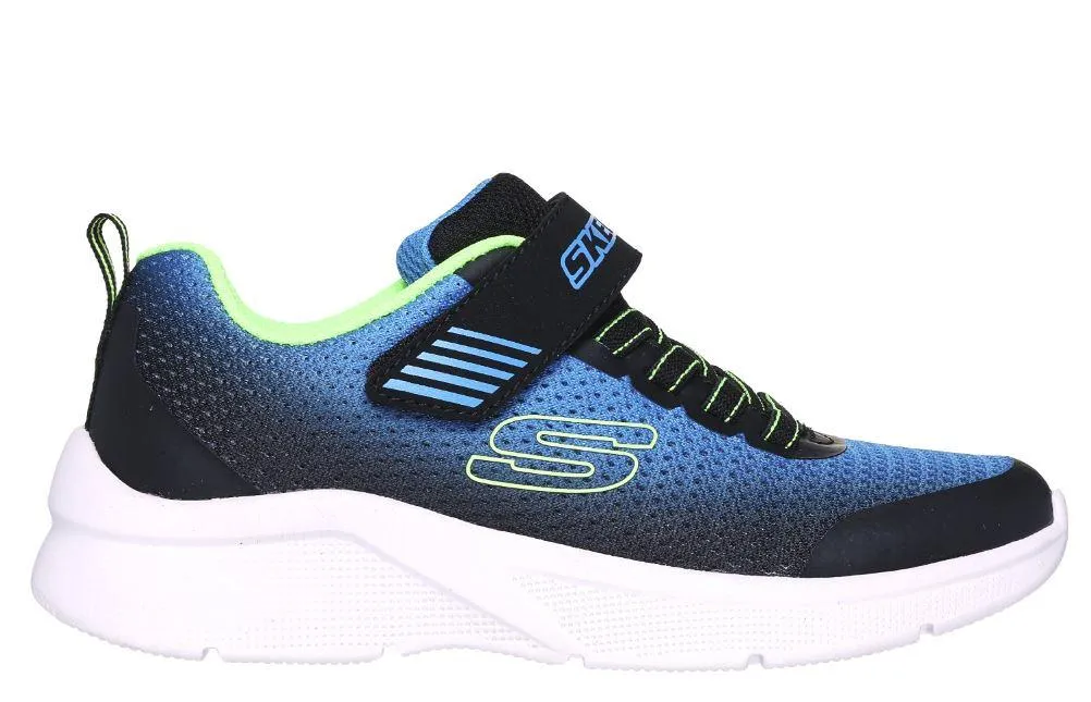 ZAPATILLAS SKECHERS MICROSPECZORVA VELCRO NIñOS AZUL/NEGRO
