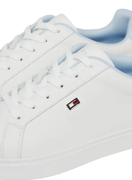 Zapatillas Tommy Hilfiger Flag Court Blanco Mujer
