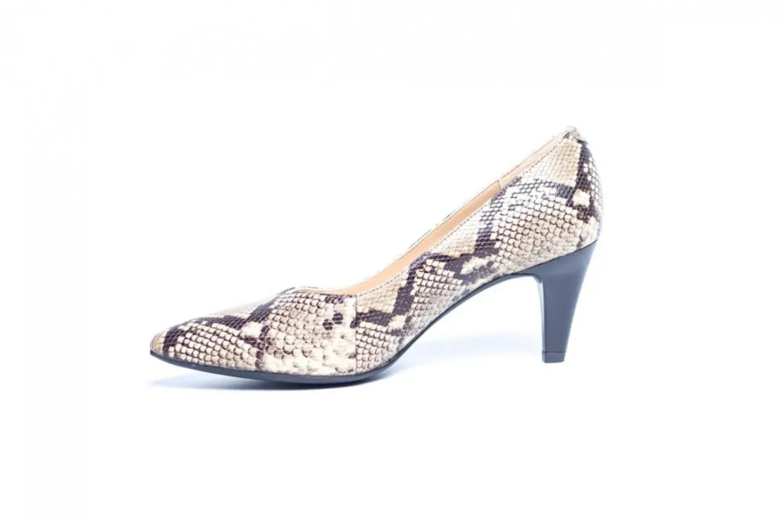 Zapato Corte Salón Mujer Serpiente Tostado KAELA Unisa