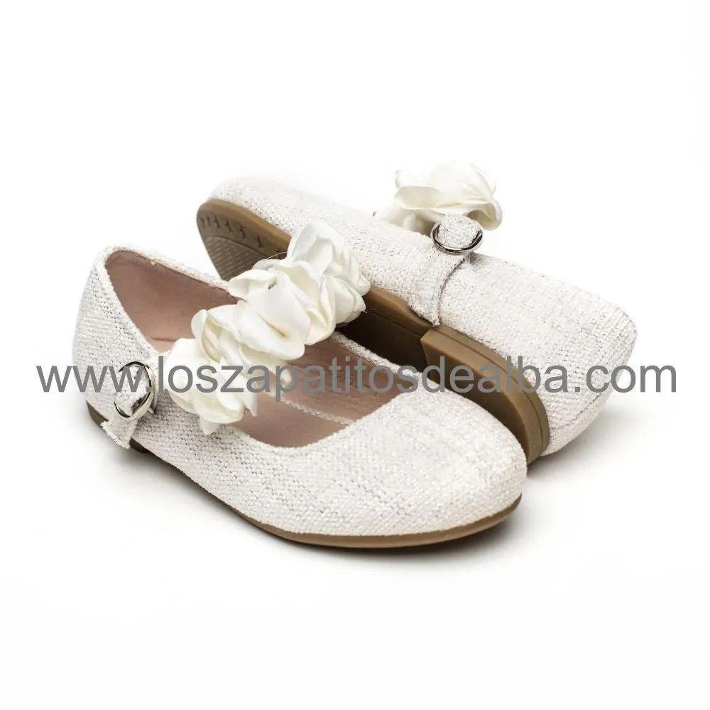 Zapatos Comunión Niña Beige Modelo Tiara