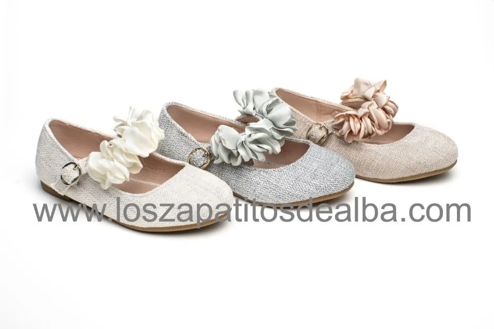 Zapatos Comunión Niña Beige Modelo Tiara