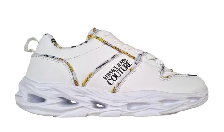 Zapatos mujer Versace Jeans Couture OKINAWA sneakers piel oro blanco 74VA3SS1