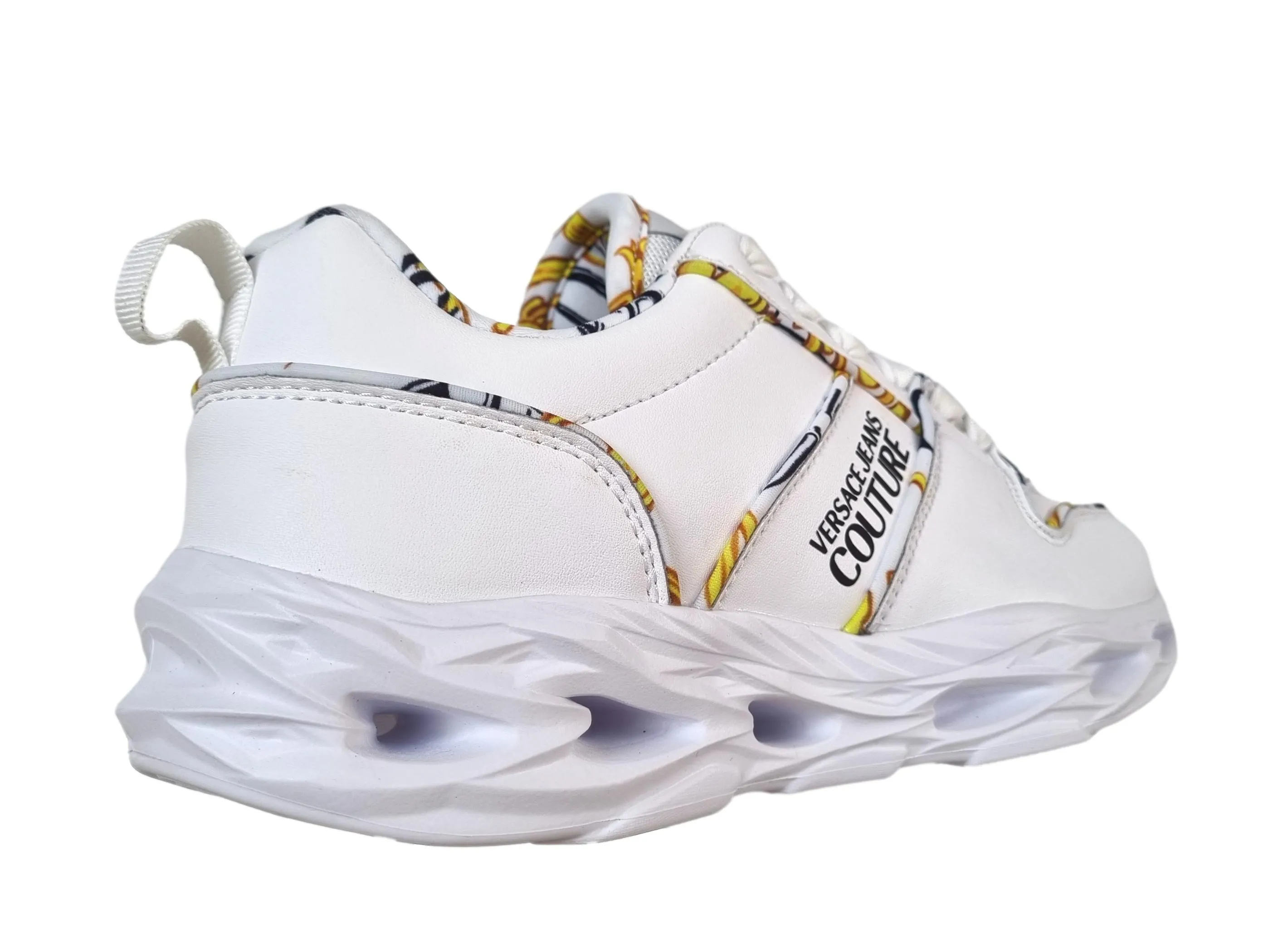Zapatos mujer Versace Jeans Couture OKINAWA sneakers piel oro blanco 74VA3SS1