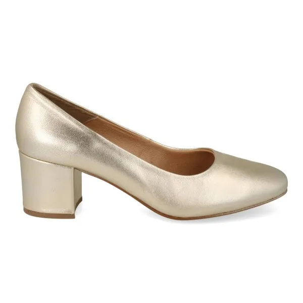 ZAPATOS TACON COMODOS MOD. BELLA DORADO